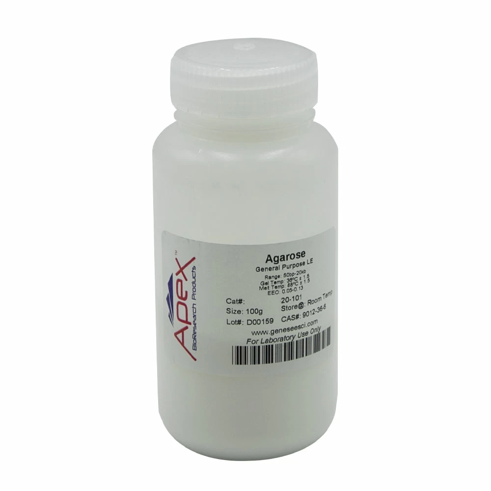 Apex Bioresearch Products 20-101 Apex General Purpose LE Agarose, Ultra Pure, 100g/Unit primary image